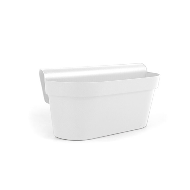 Melrose Espirit műanyag korlátra akasztható balkonláda víztartállyal fehér 50x48x23cm