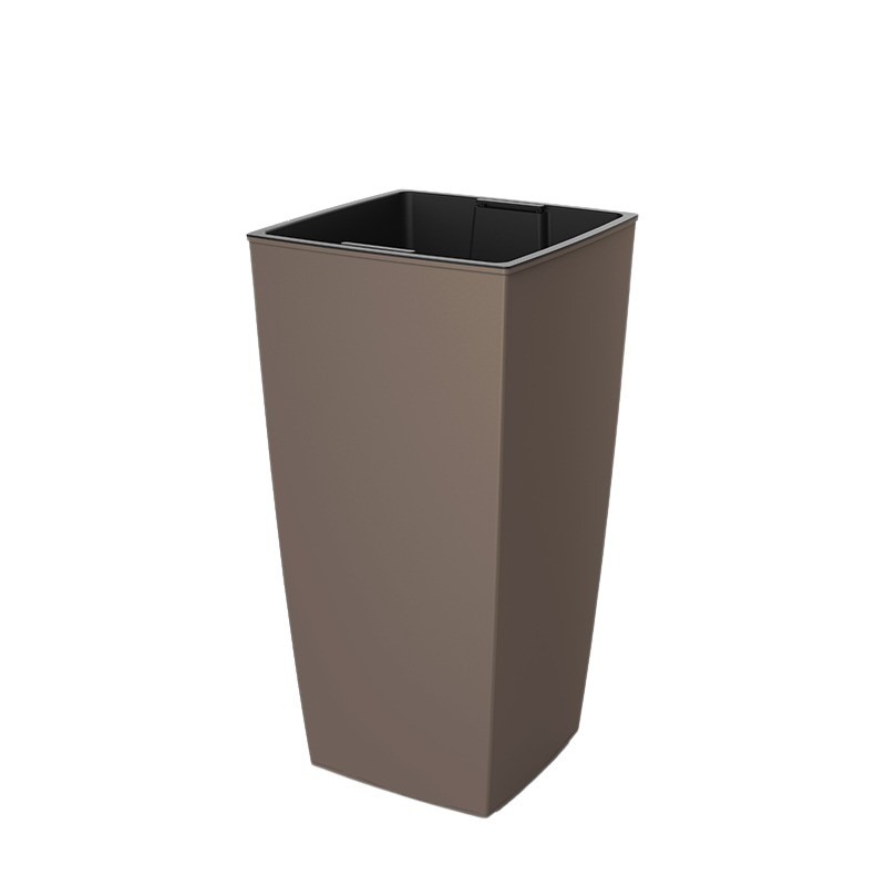 Aurora műanyag sz&ouml;gletes ny&uacute;jtott kasp&oacute; kivehető belsőtel matt mokka 25x25x46,5cm