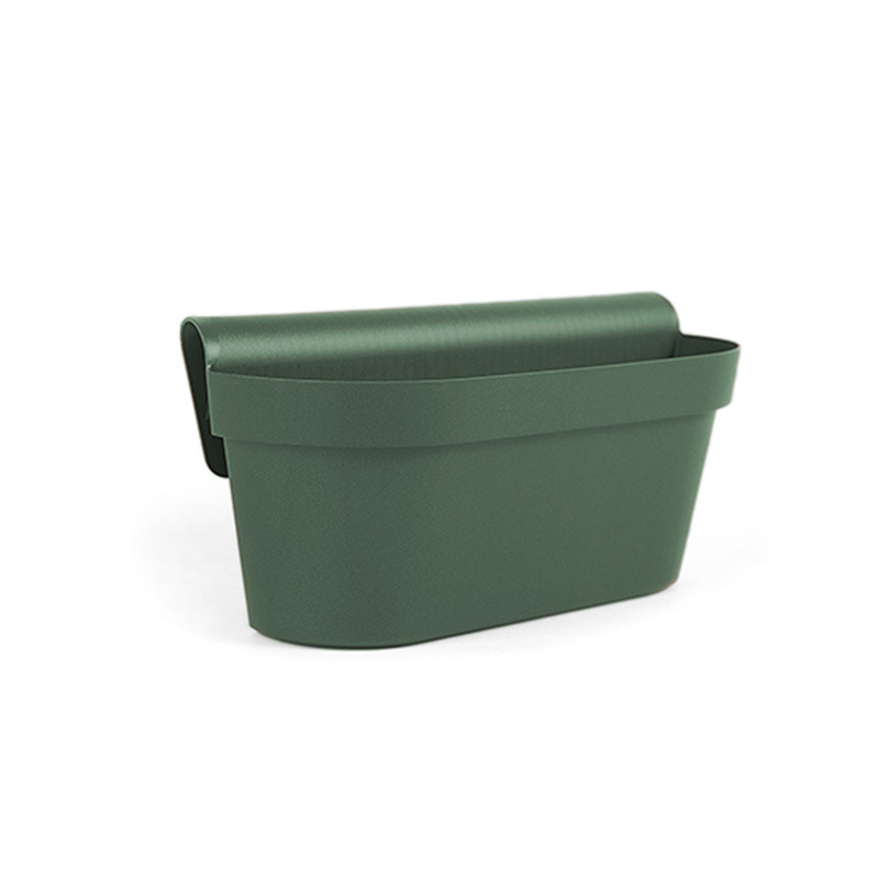 Melrose Espirit műanyag korlátra akasztható balkonláda víztartállyal mohazöld 50x48x23cm