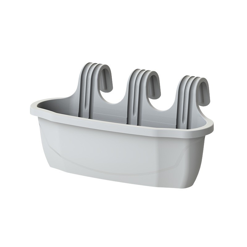 Nizza műanyagbalkonláda korlátra kasztható tartóval fehér 50x18x24,5cm