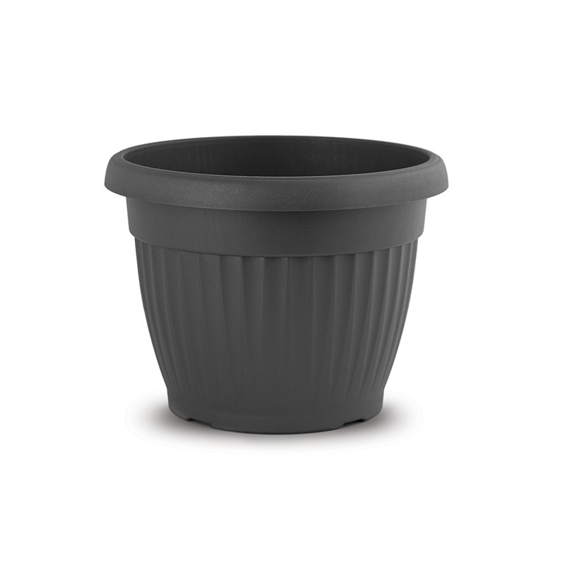 Mediterr&aacute;n műanyag cser&eacute;p antracit 20x14,5cm