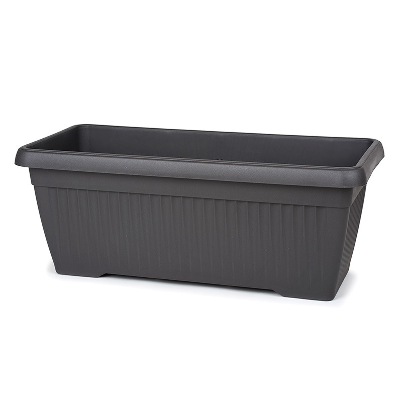 Mediterrán műanyag láda maxi antracit 80x37x30,5cm