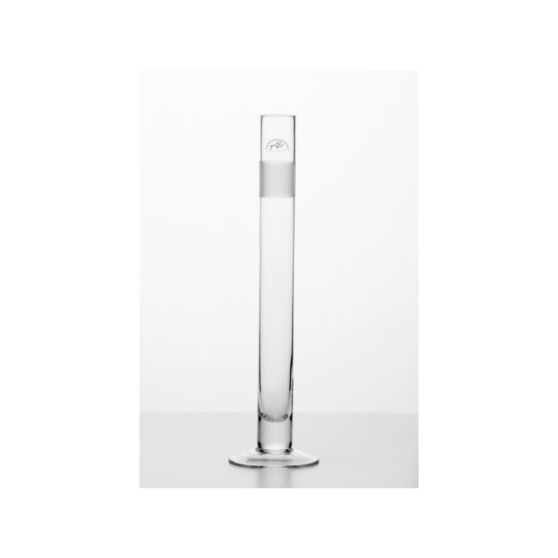 egyszálas üveg váza színtelen 3x30 cm