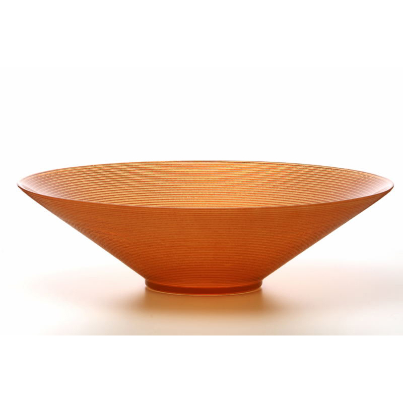 bordás üvegtál narancs 50cm