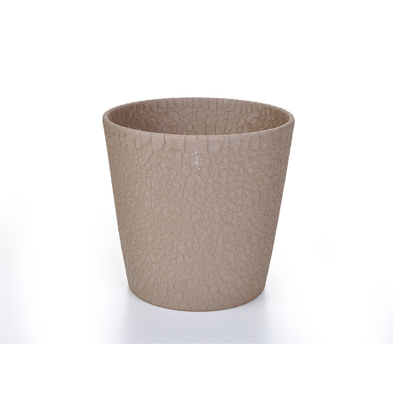 Dallas effect kerámia kaspó homokszürke 19cm