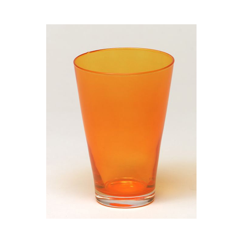 üveg váza narancs 11,7x17cm
