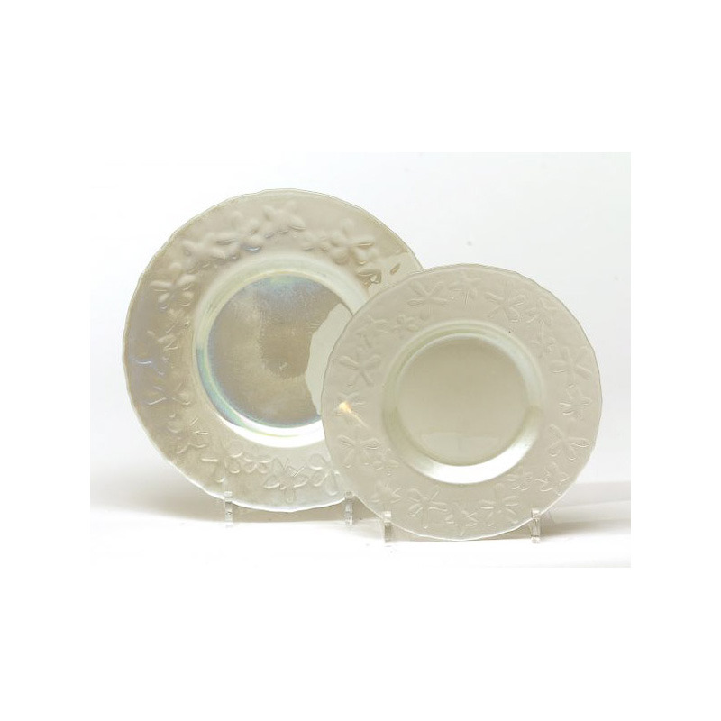 üveg tányér fehér 24cm