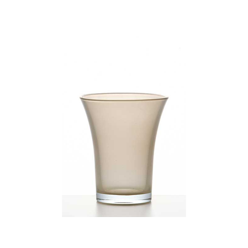 Calla üveg váza homokszín 10,5x12cm