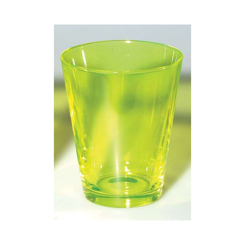 üveg kaspó sárga 13,5x17 cm