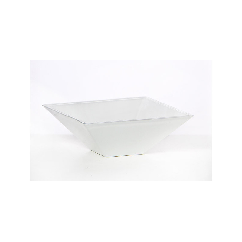 szögletes üveg tál 19x19x7cm