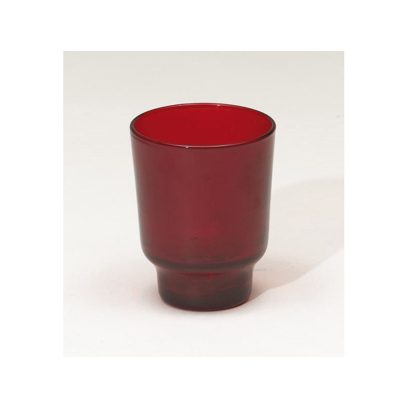 mini Leo üveg kaspó bordó 9,5x12cm