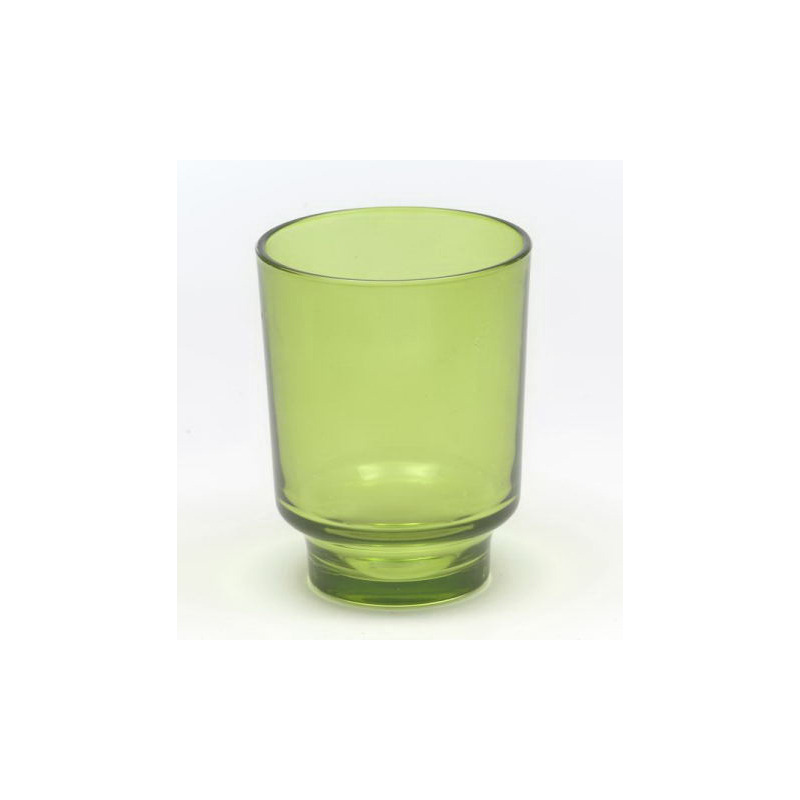 Leo üveg kaspó zöld 13x17cm