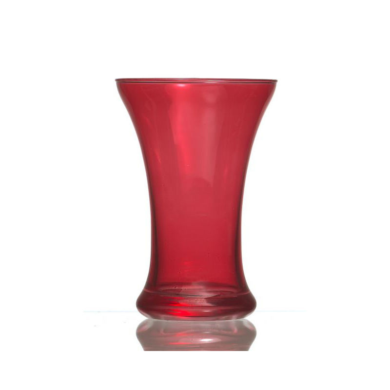 Rita üveg váza piros 10x15cm