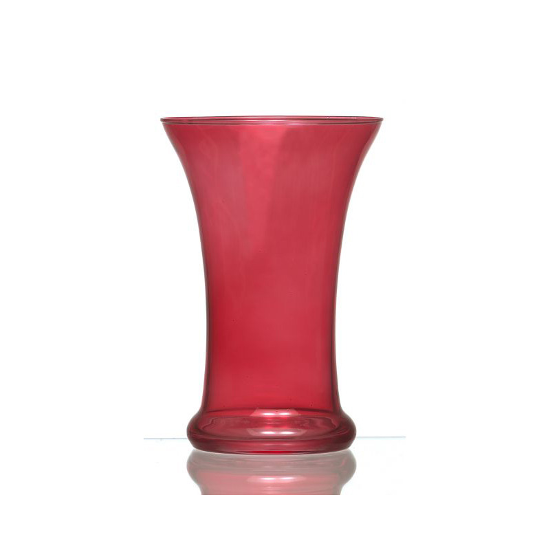 Rita üveg váza piros 13x19cm