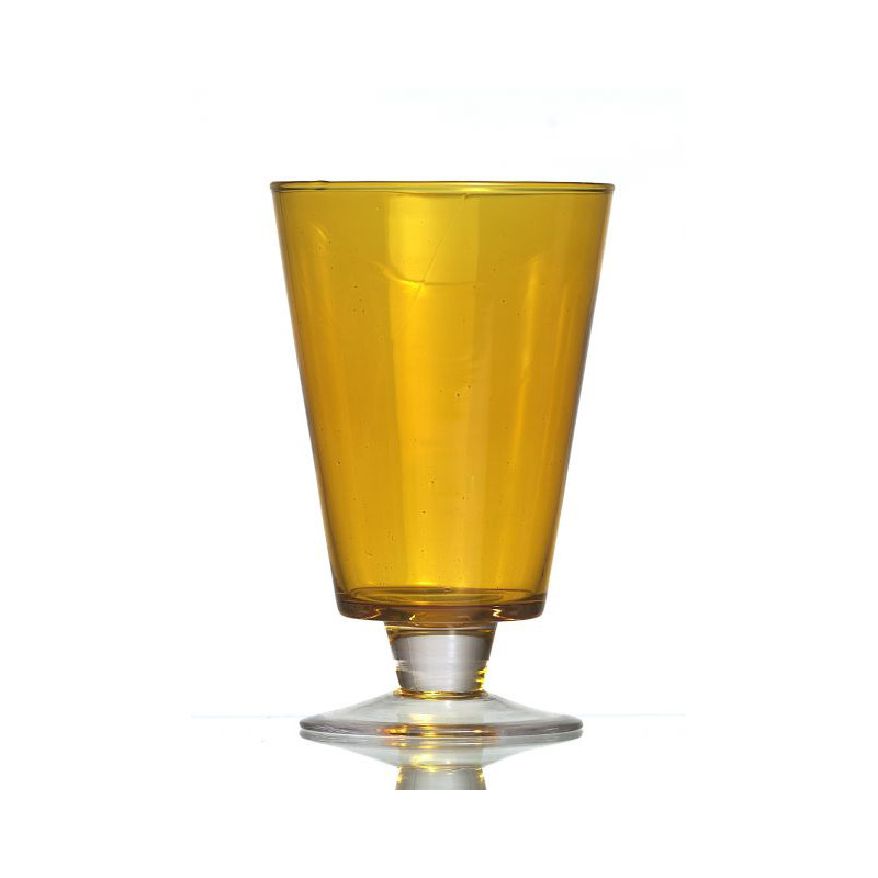 Conrad üveg kehely sárga 12,5x20cm