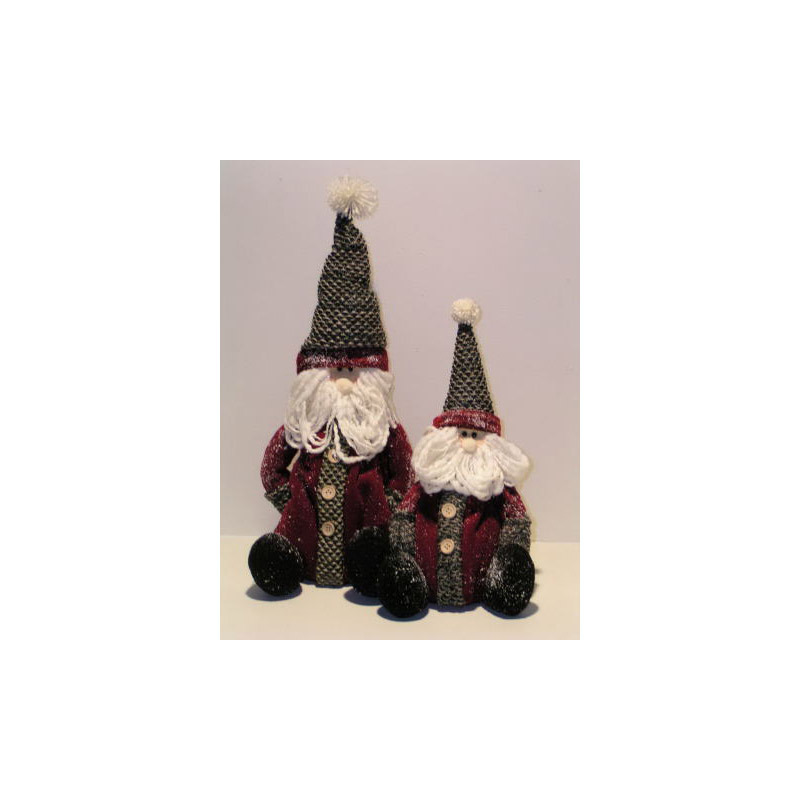 bordó ruhás logó lábú plüss mikulás 51x20x30,5cm