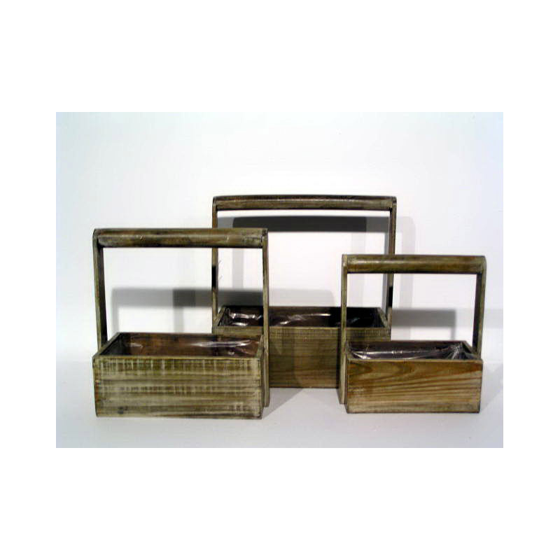 sz&ouml;gletes fa l&aacute;da szett belső f&oacute;li&aacute;val barna 32x18x34 S/3