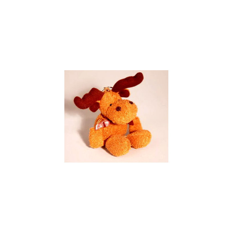 plüss szarvas világos barna 13x5x4cm