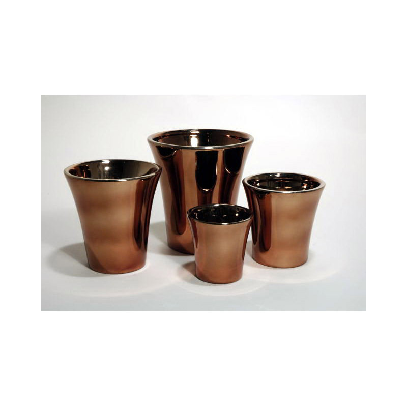 kerámia kaspó arany krém 14x15cm