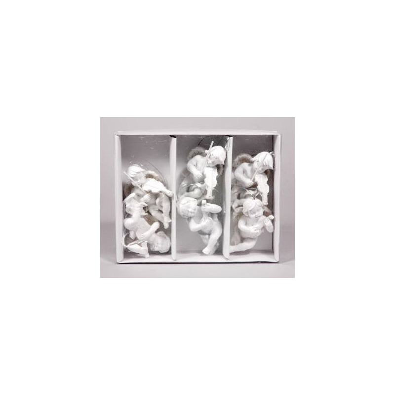 zen&eacute;lő angyalok feh&eacute;r 4x4,5x8cm kiszerel&eacute;s: 6db/doboz