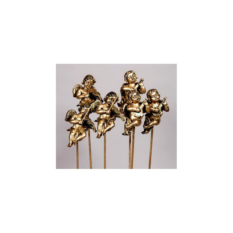 zenélő angyalok betűző arany 4,5x4x30cm 6db/doboz