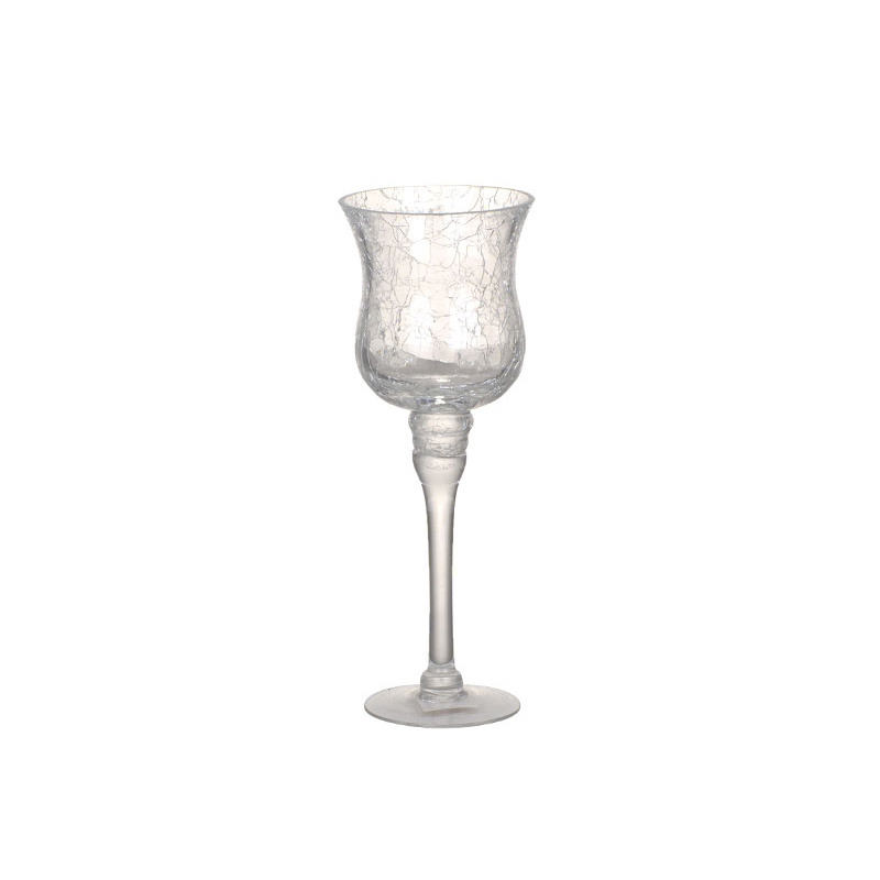 repesztett dekorációs üveg pohár 9,5x25cm