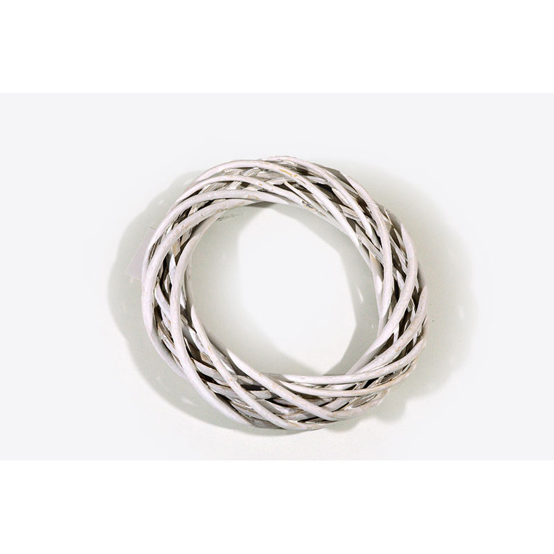 vessző koszorú fehér 25x5cm