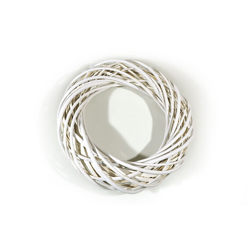 vessző koszorú fehér 35x8cm