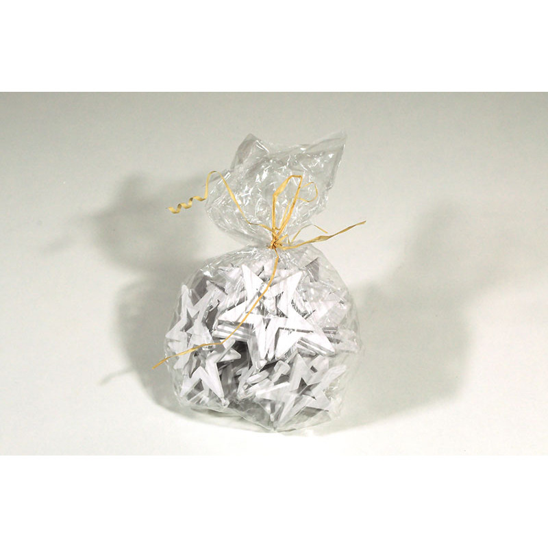 fa csillag feh&eacute;r 5x5cm 50db/ csomag