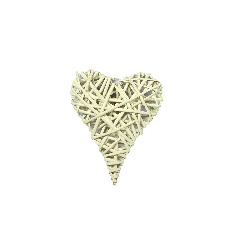 hasított vessző szív fehér 25x 20cm