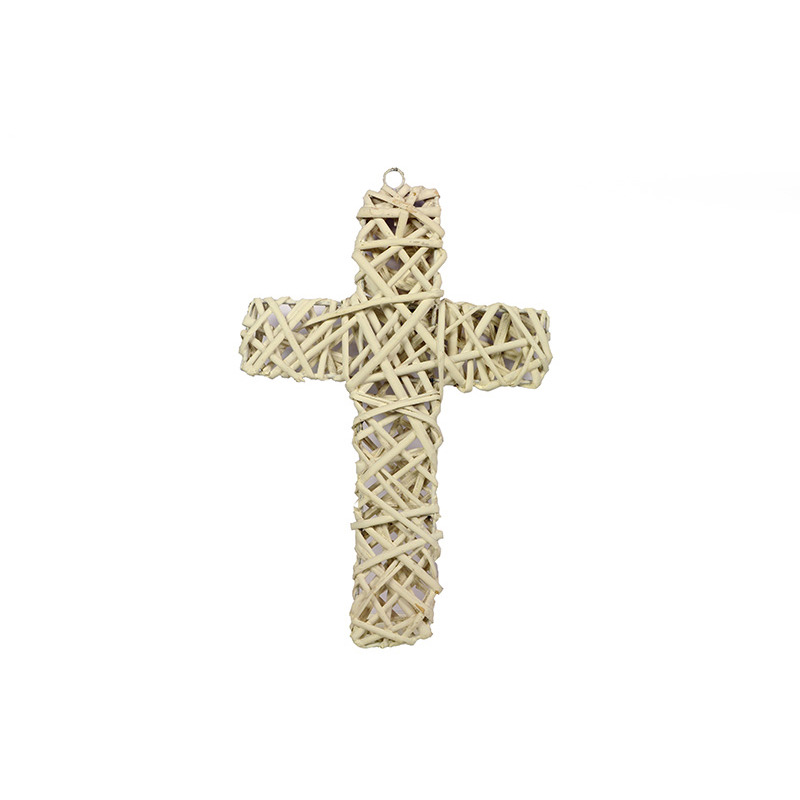 hasított vessző kereszt fehér 30x20cm