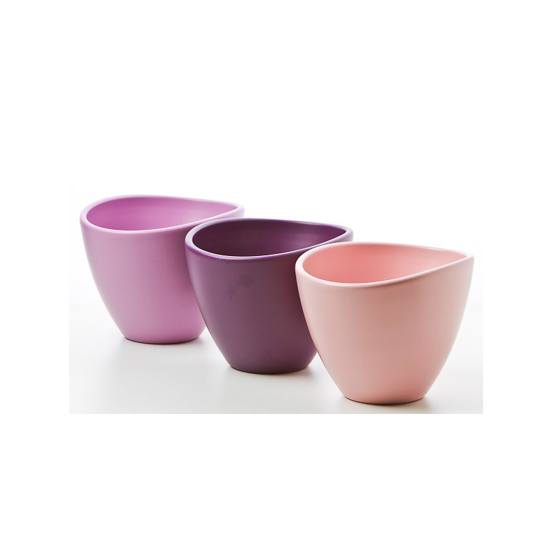 Ovum ker&aacute;mia t&aacute;l matt levendula mix 20cm matt s&ouml;t&eacute;tpink/levendula