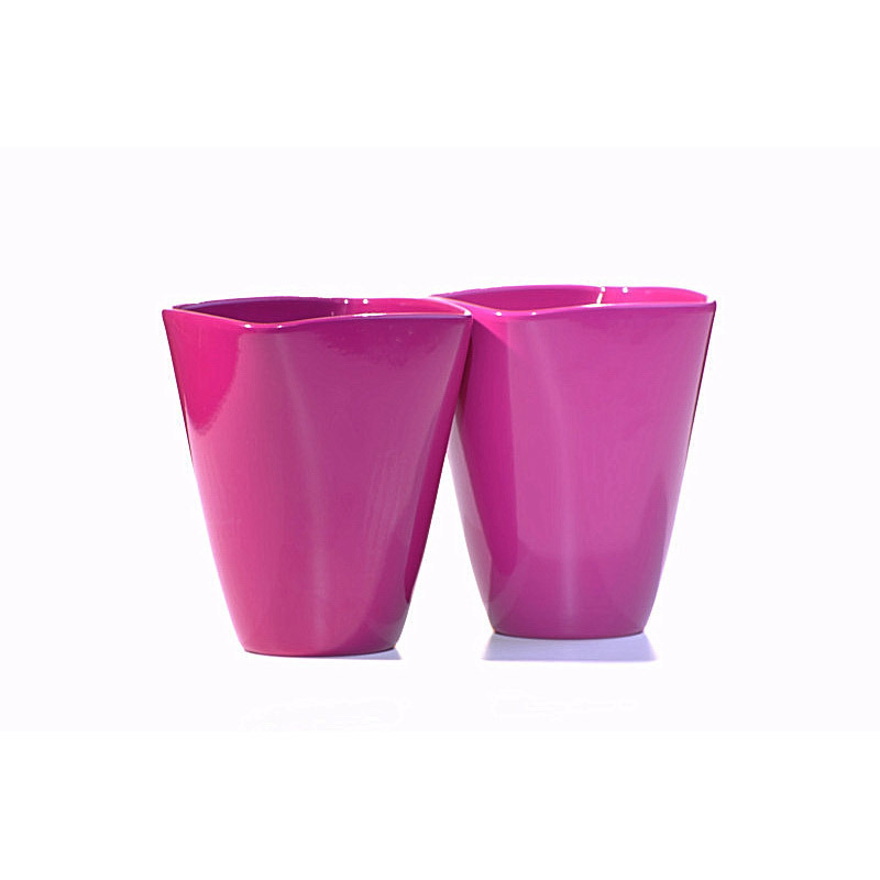 Quatro orchidea v&aacute;za pink-cikl&aacute;men 14cm