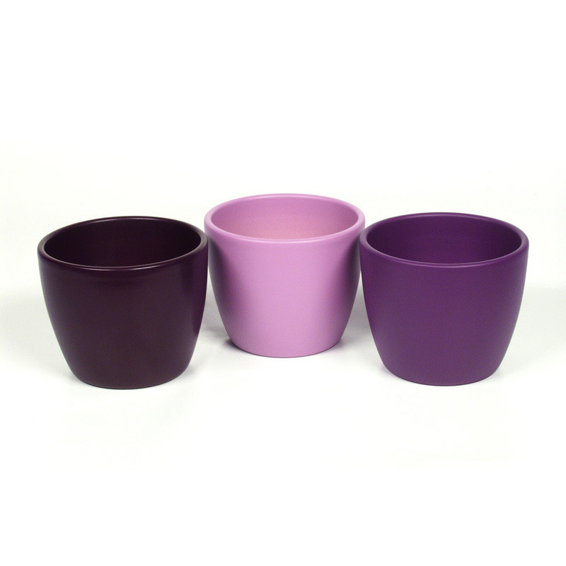 kerámia kaspó matt lila mix 7cm matt sötétlila/levendula/lila