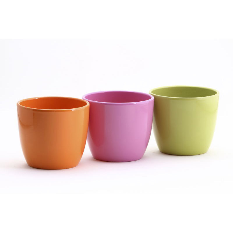 kerámia kaspó nyári mix 10cm rózsaszín-mandarin-fűzöld-citrom