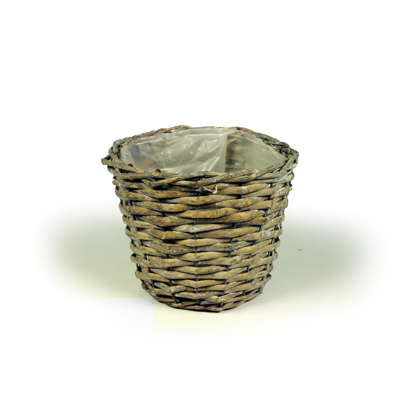 hasított vessző kaspó szürke 20x16cm