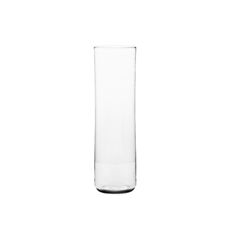 henger alakú üveg váza15x50cm