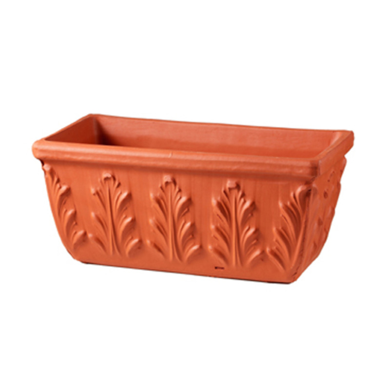 Blatt agyag balkonláda terrakotta 50x19x18cm