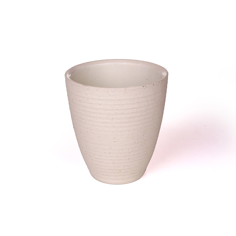 bordás orchidea váza matt krém 15cm