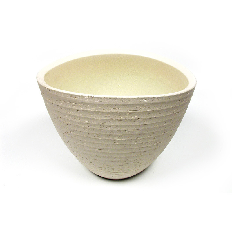 karcos ovális kerámia kaspó matt krém 25cm