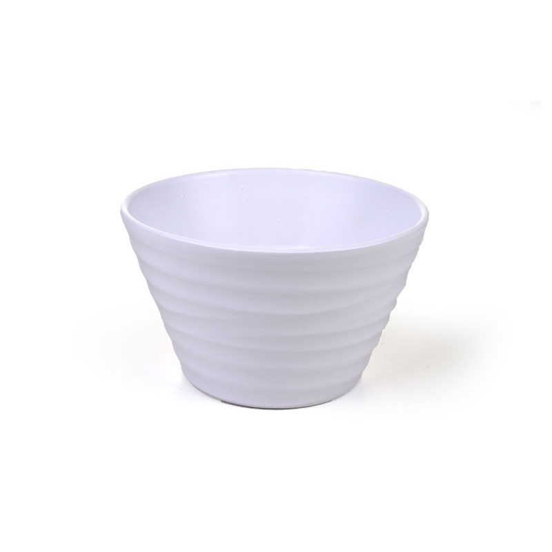 hullámos oldalú kerámia tál matt fehér 18cm