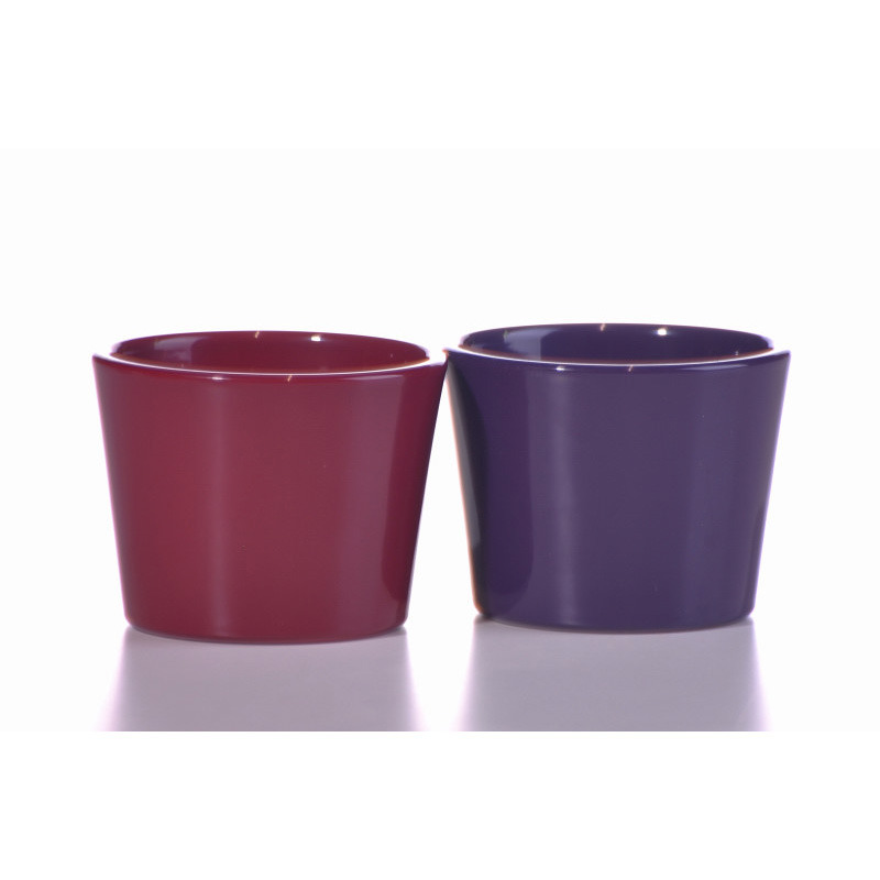 Serra kerámia kaspó bordó sötétlila 8cm