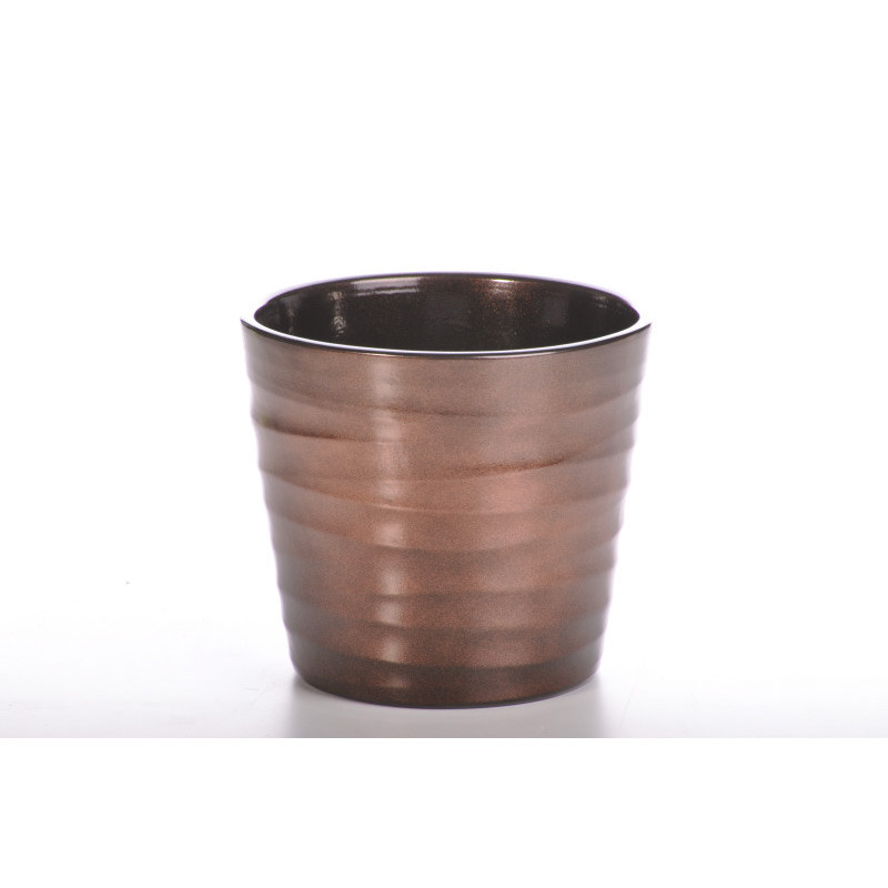 Wave kerámia kaspó rézbarna 15cm