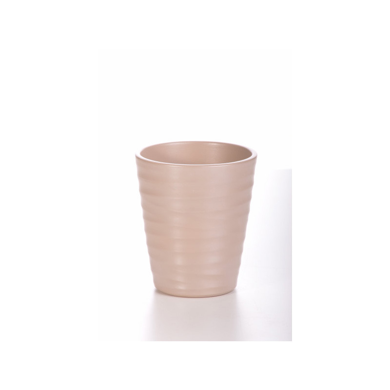 Wave orchidea váza tejeskávé 15cm