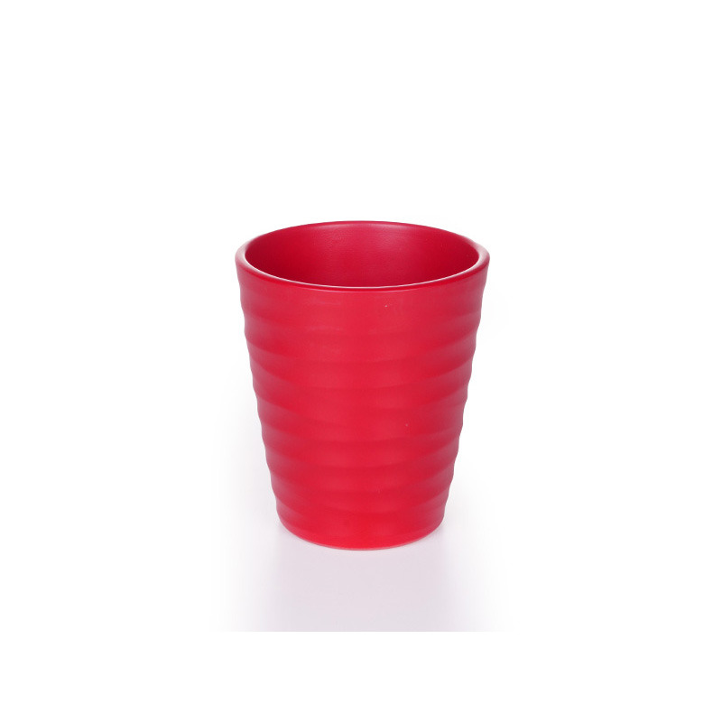 Wave orchidea v&aacute;za matt piros 15cm