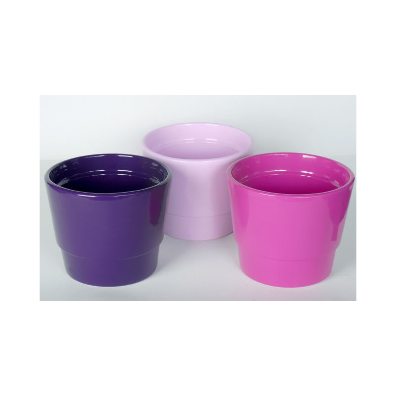 kerámia kaspó pink mix 12cm fukszia-lila-rózsaszín