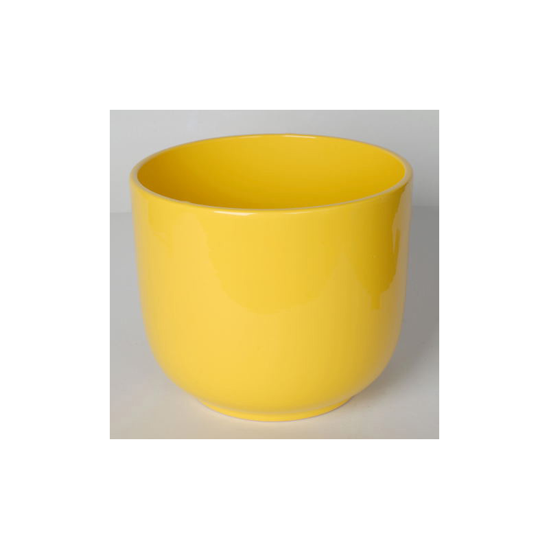 kerámia kaspó citromsárga 19cm