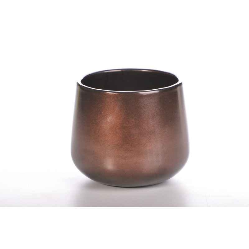 Moda kerámia váza rézbarna 15cm