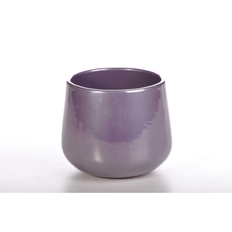 Moda kerámia váza metál lila 15cm