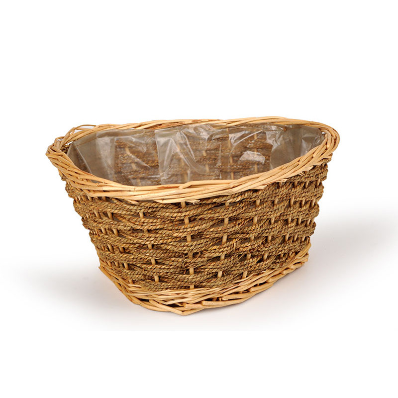 h&aacute;romsz&ouml;g alak&uacute; k&ouml;t&eacute;l &eacute;s vessző t&aacute;l nat&uacute;r 40x40x17cm